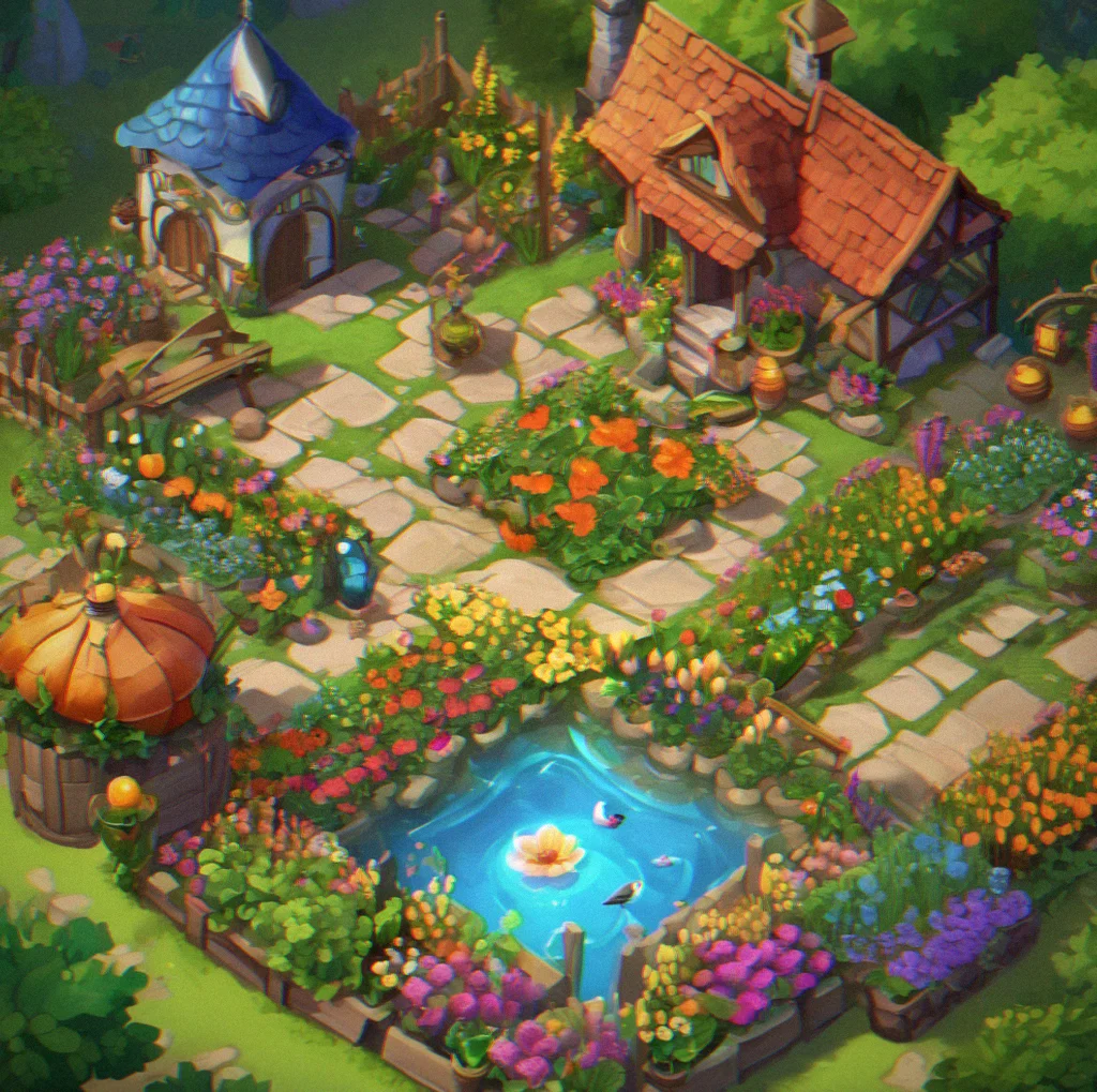 A post on the community board showing off someone's garden layout with a few comments from other players